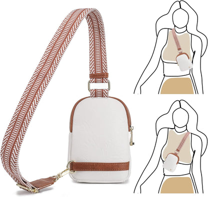 Anti Theft Crossbody Bag for Women, Small RFID Blocking Sling Purse with Zipper Lock for Travel, Vegan Leather