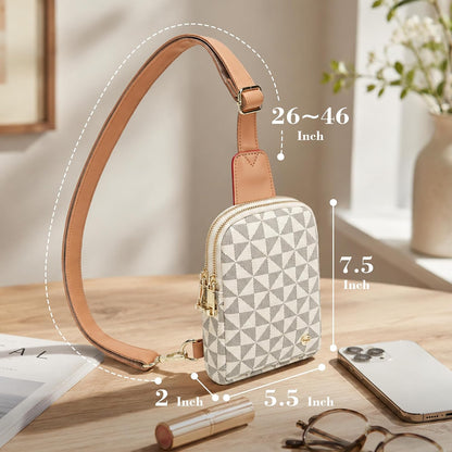 Anti Theft Crossbody Bag for Women, Small RFID Blocking Sling Purse with Zipper Lock for Travel, Vegan Leather