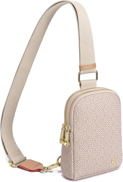 Anti Theft Crossbody Bag for Women, Small RFID Blocking Sling Purse with Zipper Lock for Travel, Vegan Leather