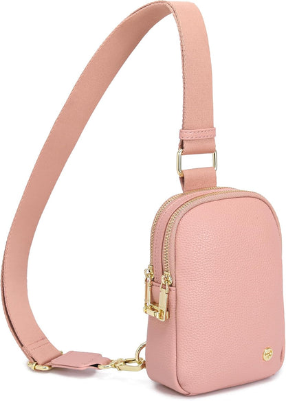 Anti Theft Crossbody Bag for Women, Small RFID Blocking Sling Purse with Zipper Lock for Travel, Vegan Leather