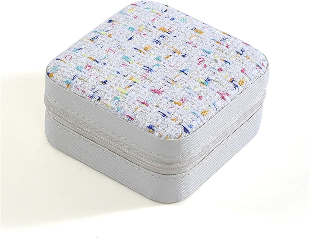 Chic Jewelry Organizer Box for Women, Travel-Friendly Velvet Case with Secure Closure, Multi-Functional Design