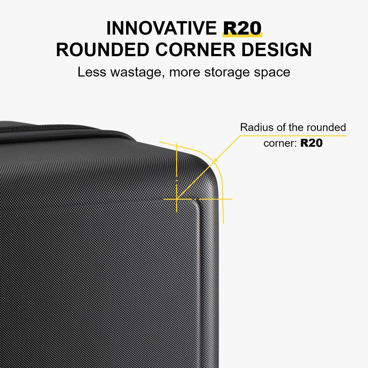 Hard Shell Carry on Luggage Airline Approved, Carry-on Suitcases with Wheels, Lightweight Luminous Textured Hardside Travel Bag with Tsa Lock, 20 Inch, Black