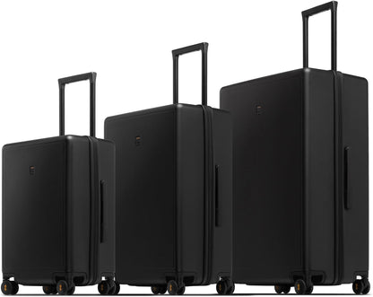 Hard Shell Carry on Luggage Airline Approved, Carry-on Suitcases with Wheels, Lightweight Luminous Textured Hardside Travel Bag with Tsa Lock, 20 Inch, Black