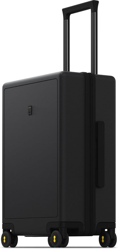 Hard Shell Carry on Luggage Airline Approved, Carry-on Suitcases with Wheels, Lightweight Luminous Textured Hardside Travel Bag with Tsa Lock, 20 Inch, Black