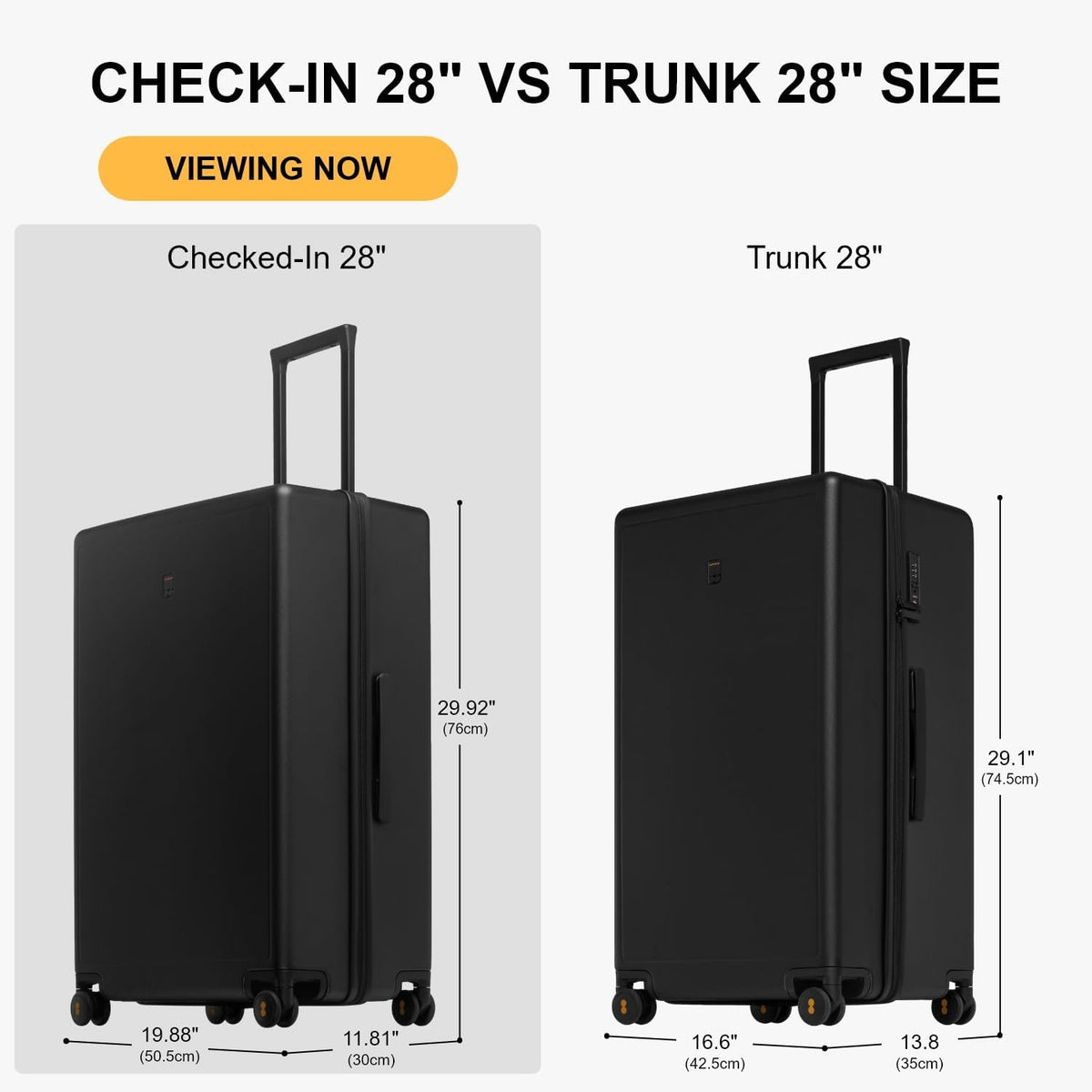 Hard Shell Carry on Luggage Airline Approved, Carry-on Suitcases with Wheels, Lightweight Luminous Textured Hardside Travel Bag with Tsa Lock, 20 Inch, Black