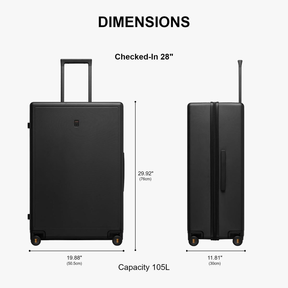 Hard Shell Carry on Luggage Airline Approved, Carry-on Suitcases with Wheels, Lightweight Luminous Textured Hardside Travel Bag with Tsa Lock, 20 Inch, Black