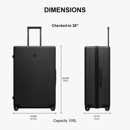 Hard Shell Carry on Luggage Airline Approved, Carry-on Suitcases with Wheels, Lightweight Luminous Textured Hardside Travel Bag with Tsa Lock, 20 Inch, Black