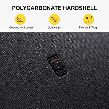 Hard Shell Carry on Luggage Airline Approved, Carry-on Suitcases with Wheels, Lightweight Luminous Textured Hardside Travel Bag with Tsa Lock, 20 Inch, Black