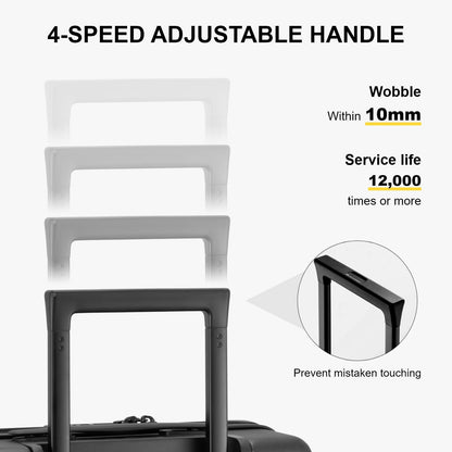 Hard Shell Carry on Luggage Airline Approved, Carry-on Suitcases with Wheels, Lightweight Luminous Textured Hardside Travel Bag with Tsa Lock, 20 Inch, Black