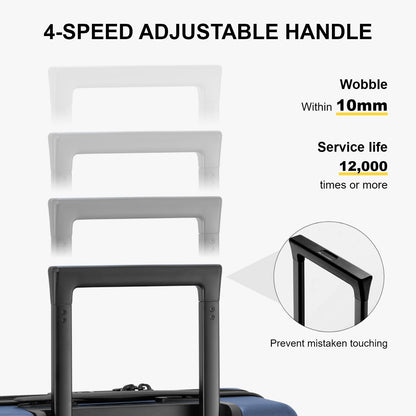 Hard Shell Carry on Luggage Airline Approved, Carry-on Suitcases with Wheels, Lightweight Luminous Textured Hardside Travel Bag with Tsa Lock, 20 Inch, Black