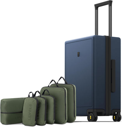 Hard Shell Carry on Luggage Airline Approved, Carry-on Suitcases with Wheels, Lightweight Luminous Textured Hardside Travel Bag with Tsa Lock, 20 Inch, Black