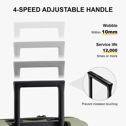 Hard Shell Carry on Luggage Airline Approved, Carry-on Suitcases with Wheels, Lightweight Luminous Textured Hardside Travel Bag with Tsa Lock, 20 Inch, Black