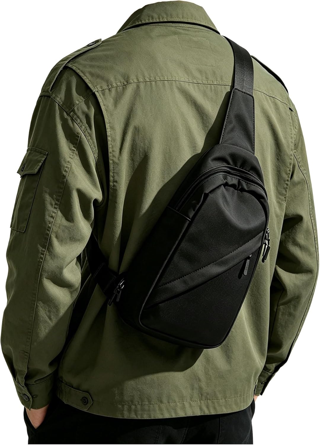 Blue Sling Crossbody Backpack Shoulder Bag for Men Women - Small One Strap Sling Bag Fanny Pack Daypack, Waterproof Nylon Chest Bag for Motorcycle Hiking Travel Gym Sport