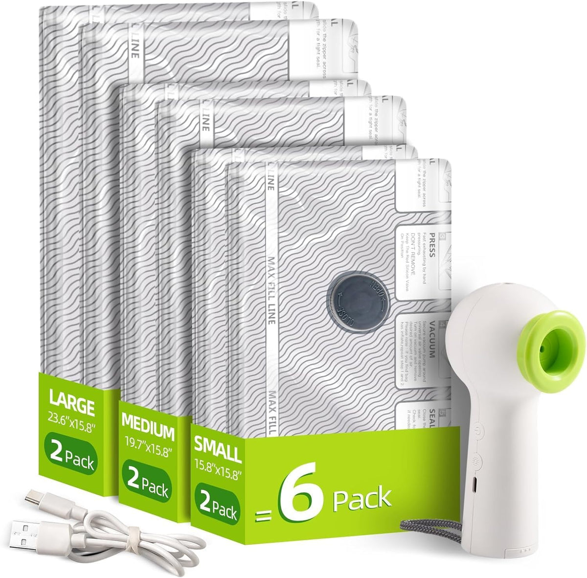18 Pack Travel Vacuum Bags for Clothing,Compression Seal Packing Cubes for Suitcase Backpack,Vacuum Seal Bags for Clothing,Carry-on Size Space Saver Storage Bags 80% for Travel & Home(No pump)
