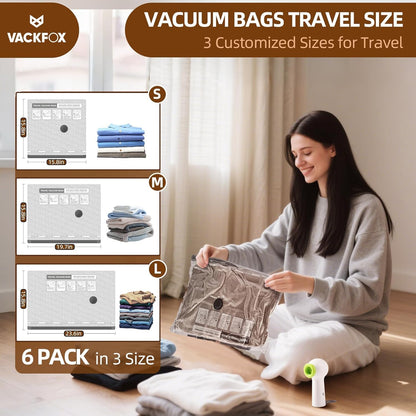 18 Pack Travel Vacuum Bags for Clothing,Compression Seal Packing Cubes for Suitcase Backpack,Vacuum Seal Bags for Clothing,Carry-on Size Space Saver Storage Bags 80% for Travel & Home(No pump)