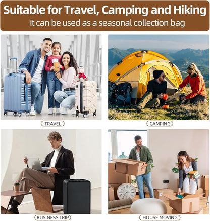 18 Pack Travel Vacuum Bags for Clothing,Compression Seal Packing Cubes for Suitcase Backpack,Vacuum Seal Bags for Clothing,Carry-on Size Space Saver Storage Bags 80% for Travel & Home(No pump)