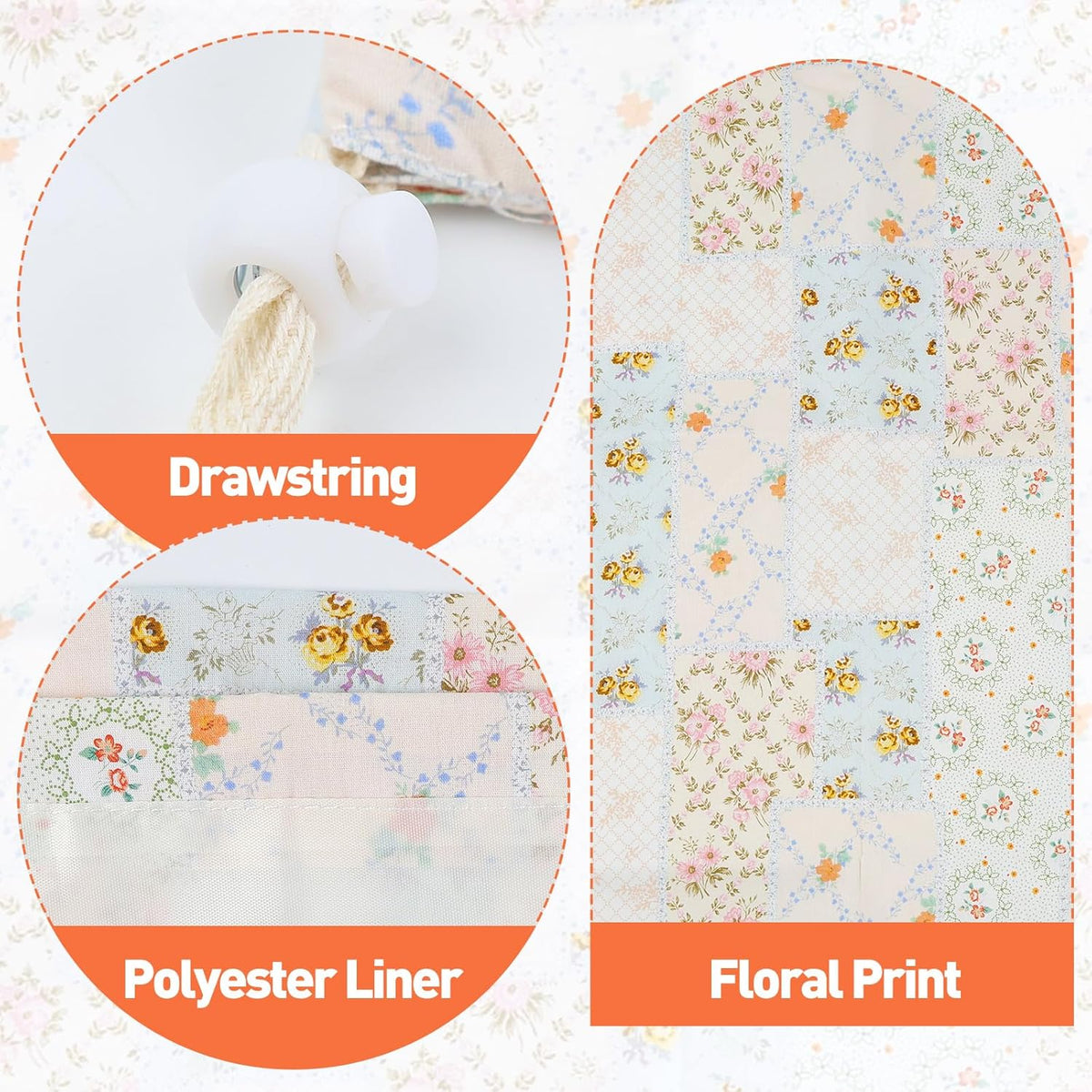 Laundry Bag, Dirty Backpack Laundry Bag For College Travel Laundromat Apartment, With Handles 29" X 18" (Blue Florals)
