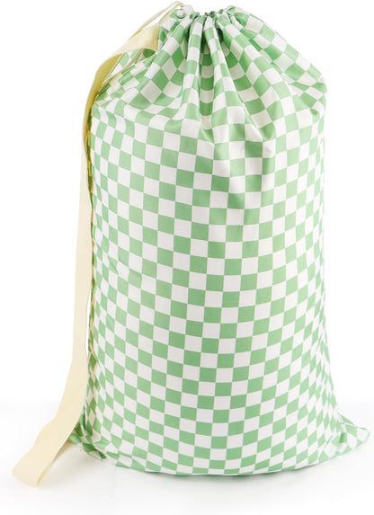 Laundry Bag, Dirty Backpack Laundry Bag For College Travel Laundromat Apartment, With Handles 29" X 18" (Blue Florals)