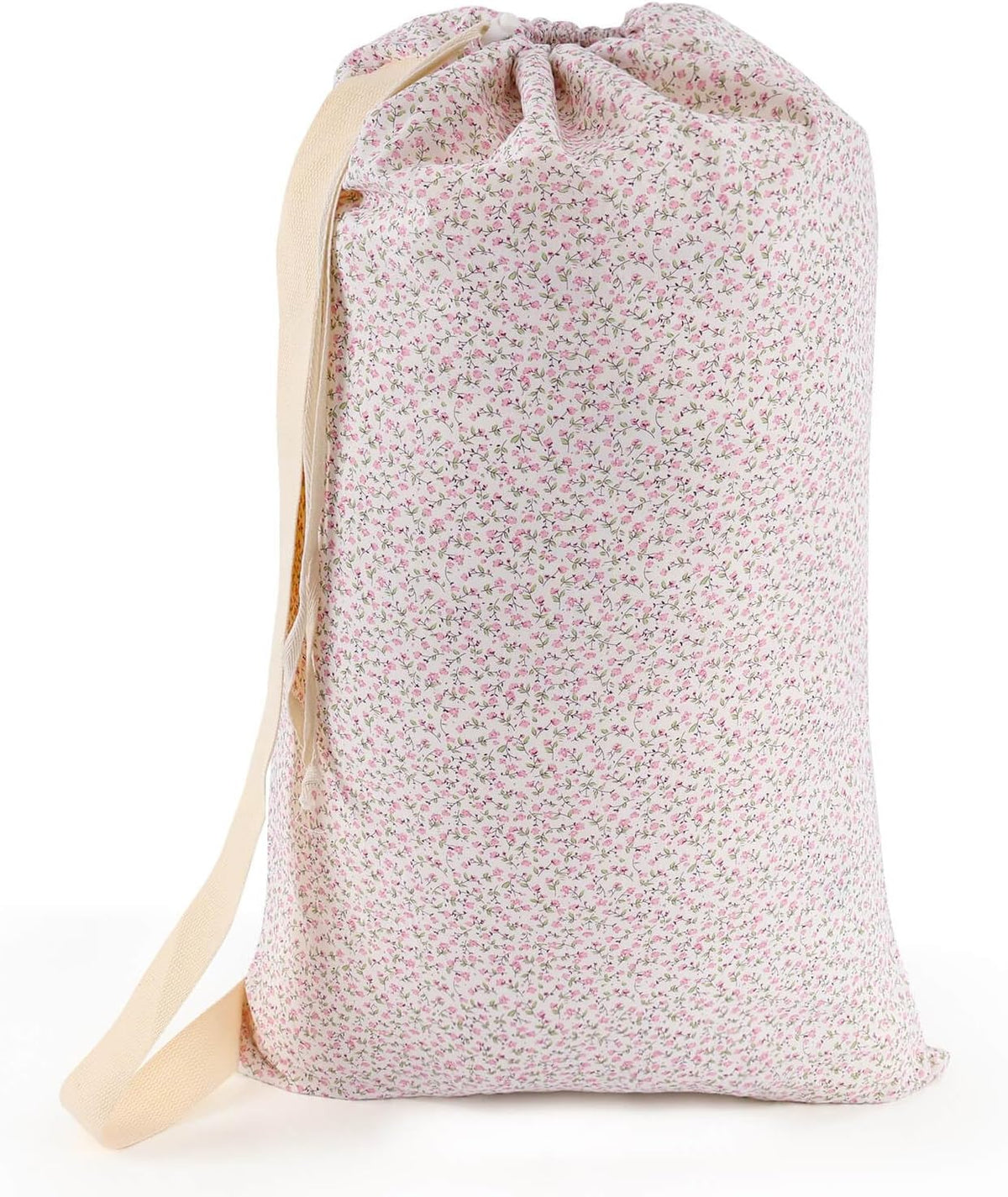 Laundry Bag, Dirty Backpack Laundry Bag For College Travel Laundromat Apartment, With Handles 29" X 18" (Blue Florals)
