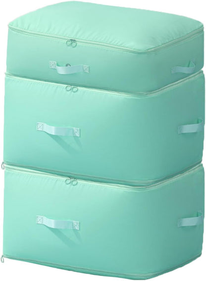 3 PCS Ultra Space Saving Self Compression Organizer, 2025 NEW Comforter Storage Bags, Heavy Duty Moving Bags, Washable Compression Bags for Storage Comforter Blanket, Clothes,Closet, Bedding
