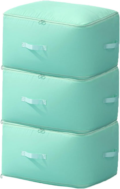 3 PCS Ultra Space Saving Self Compression Organizer, 2025 NEW Comforter Storage Bags, Heavy Duty Moving Bags, Washable Compression Bags for Storage Comforter Blanket, Clothes,Closet, Bedding
