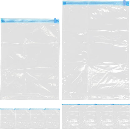 10pcs Hand-rolled Compression Bags Vacuum Seal Storage Bags for Travel Clothes Space Saver, Small Large Sizes Portable Packing Organizer for Luggage and Closet