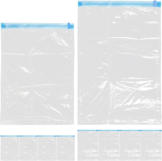 10pcs Hand-rolled Compression Bags Vacuum Seal Storage Bags for Travel Clothes Space Saver, Small Large Sizes Portable Packing Organizer for Luggage and Closet