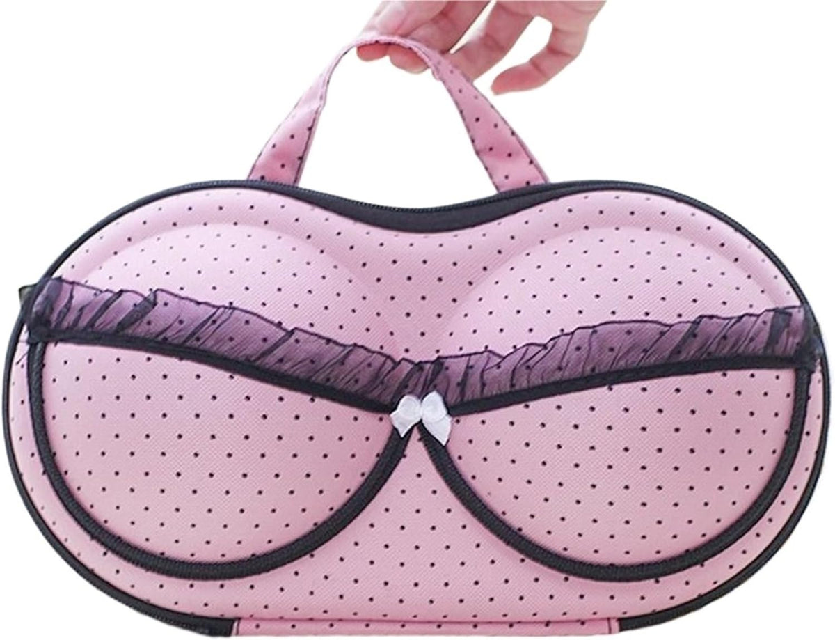 Travel Underwear Organizer Bag Home Organizer Protect Holder Storage Bag Bra Box Travel(Pink)