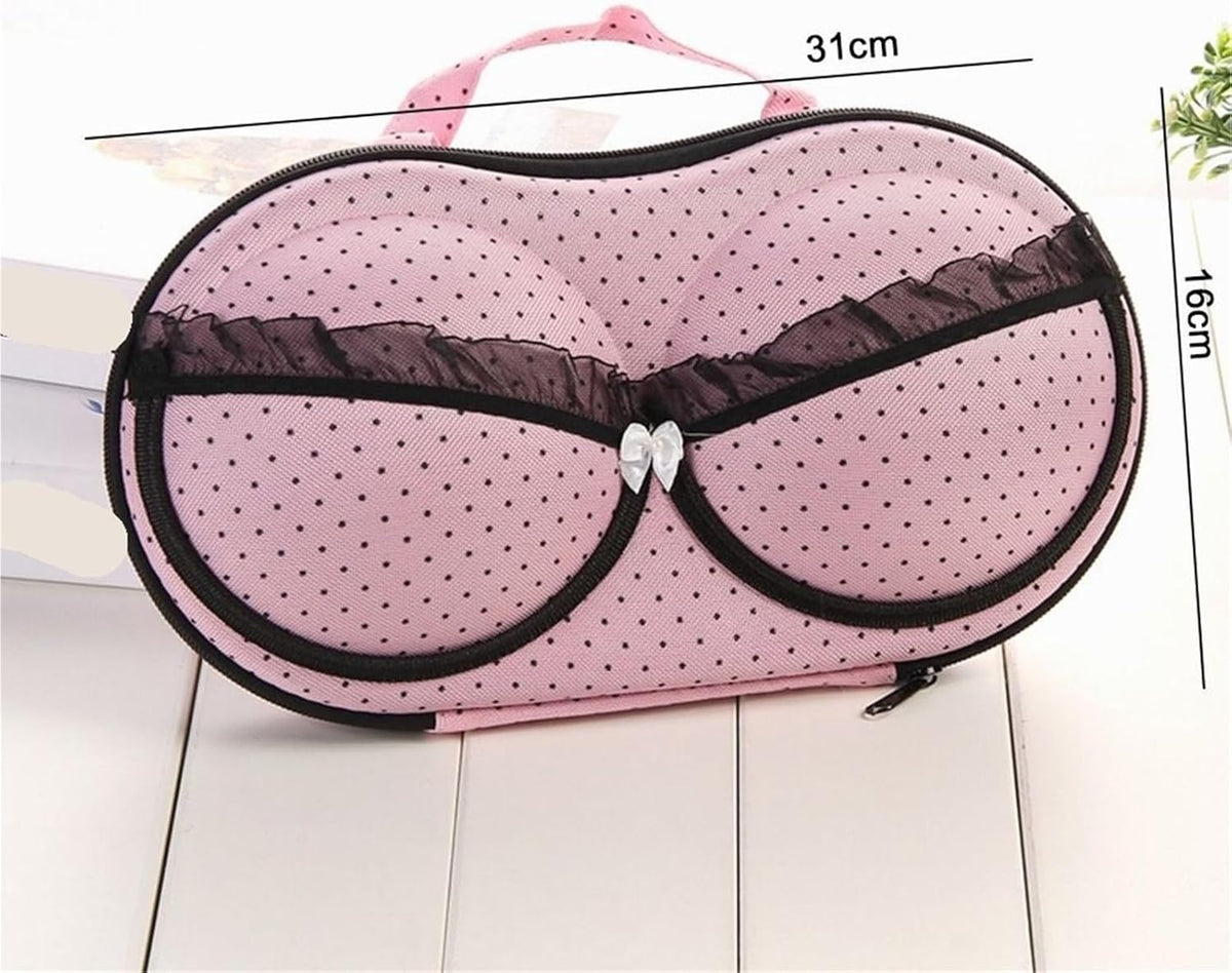 Travel Underwear Organizer Bag Home Organizer Protect Holder Storage Bag Bra Box Travel(Pink)