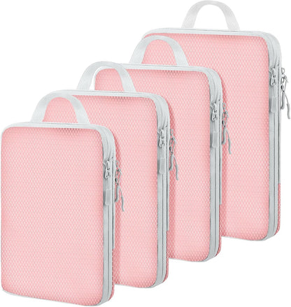 6 Set Compression Packing Cubes, Suitcase Organizer, Lightweight Travel Essentials, Compression Bags For Travel Accessories Luggage Storage Set (6Pcs, Blue)