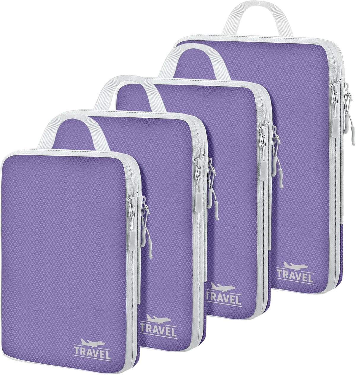 6 Set Compression Packing Cubes, Suitcase Organizer, Lightweight Travel Essentials, Compression Bags For Travel Accessories Luggage Storage Set (6Pcs, Blue)