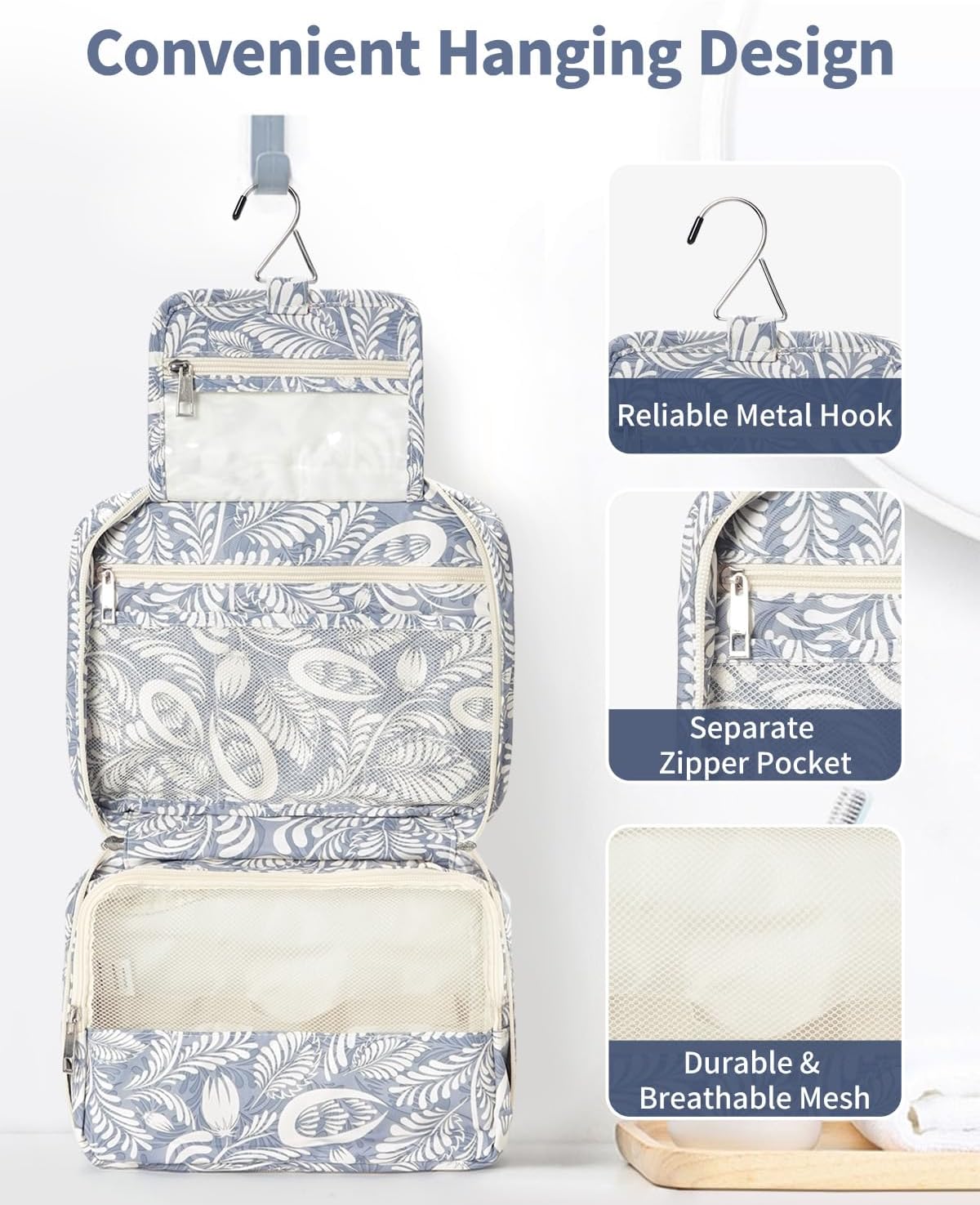 Small Hanging Travel Toiletry Bag for Women, Travel Bag for Toiletries, Makeup Bag Organizer Cosmetic Bags Make Up Bags for Girls