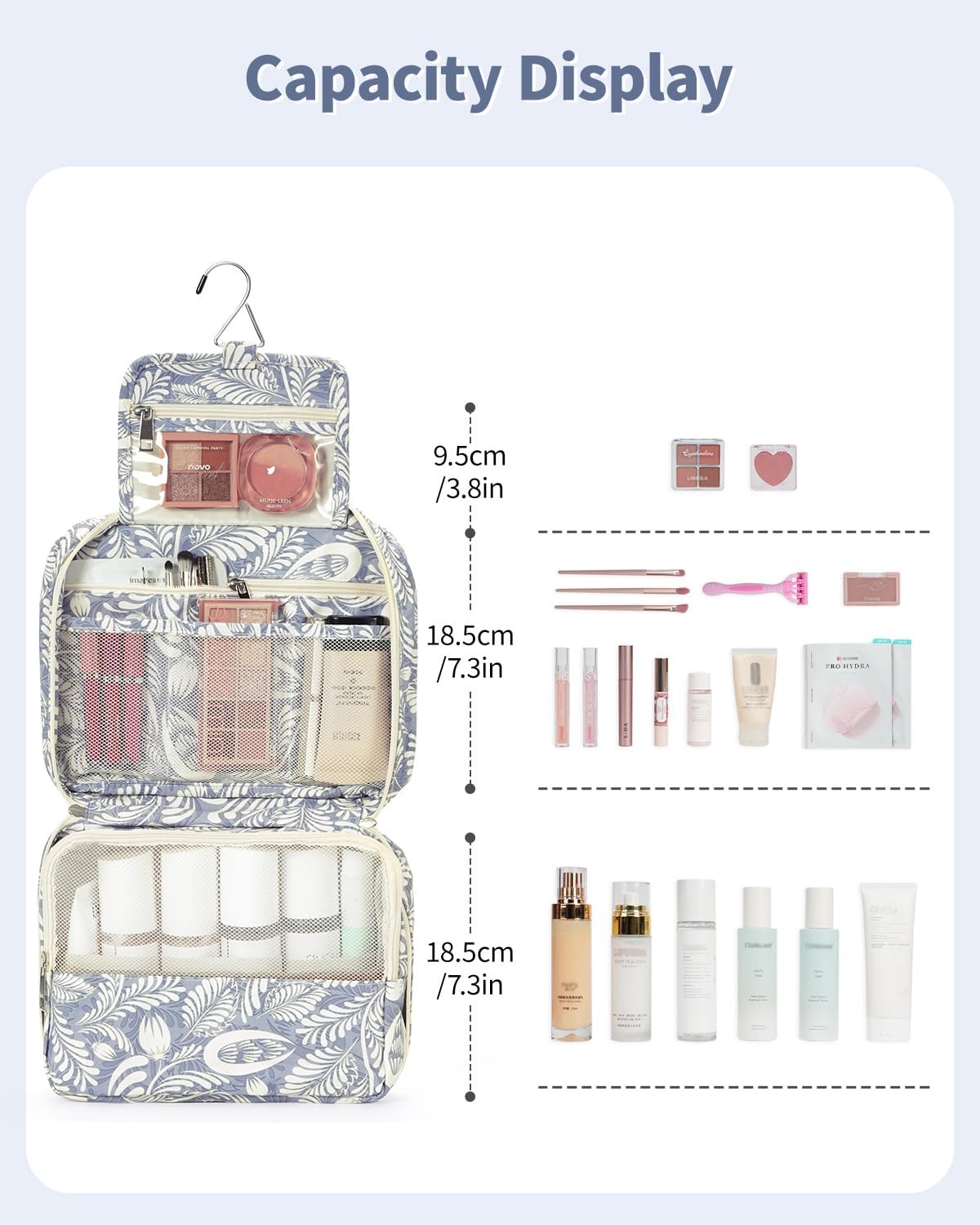 Small Hanging Travel Toiletry Bag for Women, Travel Bag for Toiletries, Makeup Bag Organizer Cosmetic Bags Make Up Bags for Girls