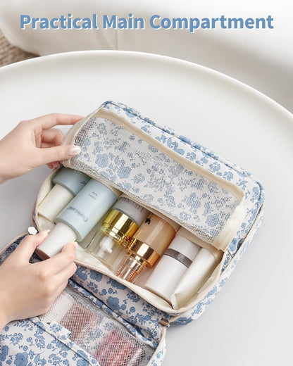 Small Hanging Travel Toiletry Bag for Women, Travel Bag for Toiletries, Makeup Bag Organizer Cosmetic Bags Make Up Bags for Girls