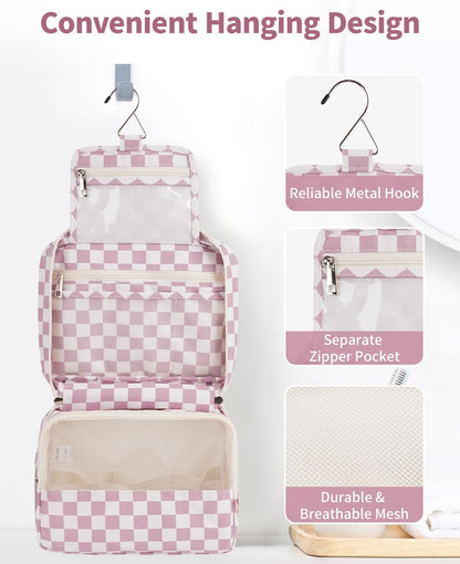 Small Hanging Travel Toiletry Bag for Women, Travel Bag for Toiletries, Makeup Bag Organizer Cosmetic Bags Make Up Bags for Girls
