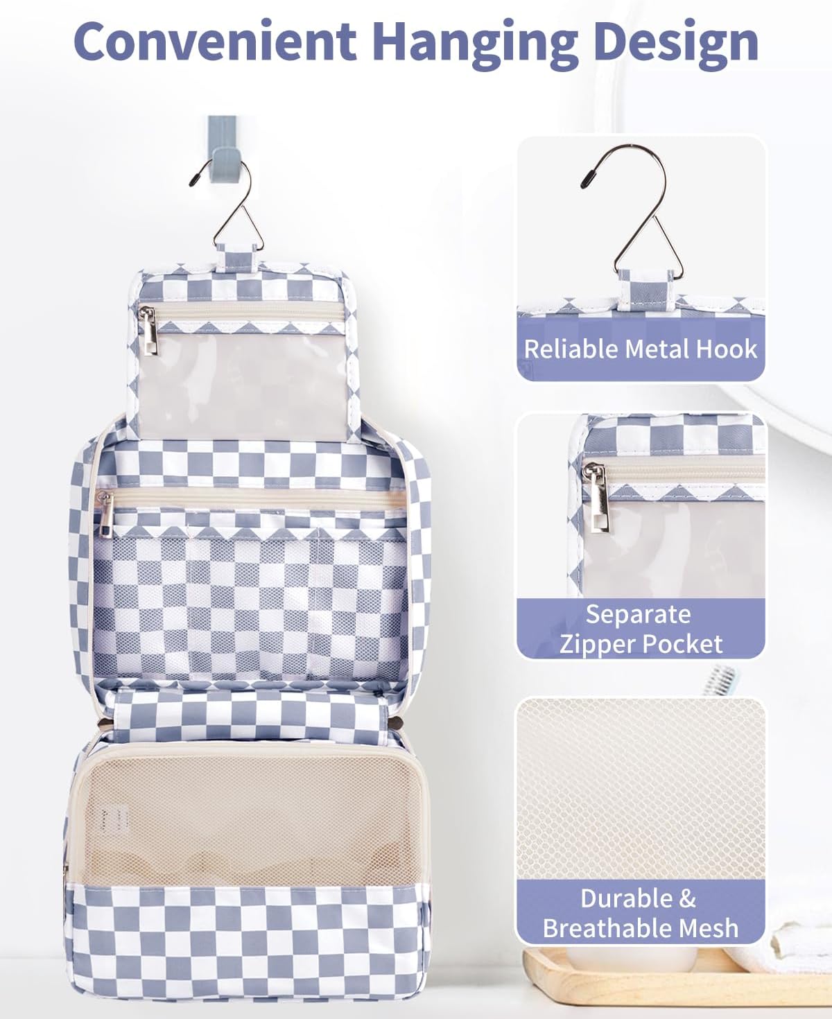 Small Hanging Travel Toiletry Bag for Women, Travel Bag for Toiletries, Makeup Bag Organizer Cosmetic Bags Make Up Bags for Girls