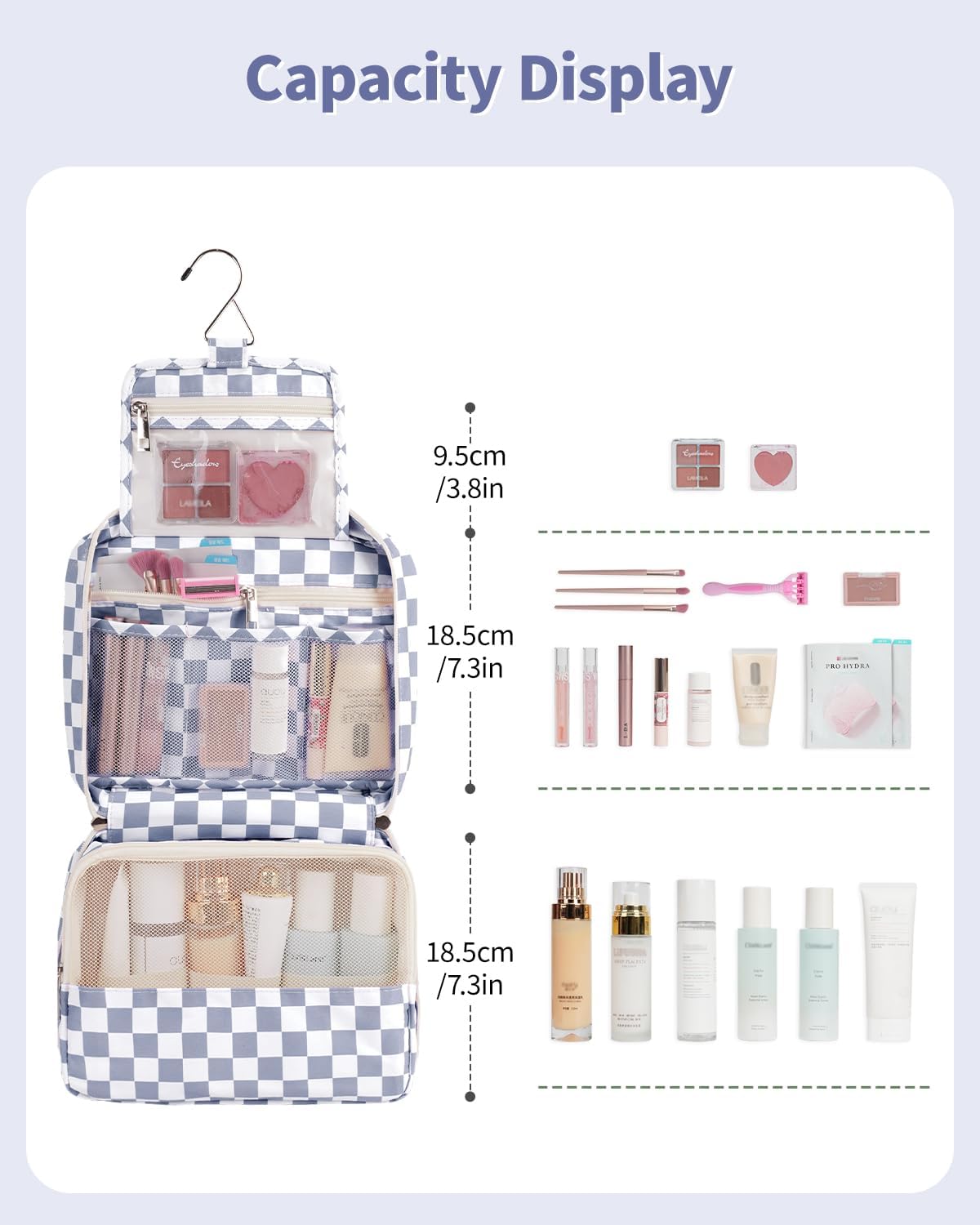 Small Hanging Travel Toiletry Bag for Women, Travel Bag for Toiletries, Makeup Bag Organizer Cosmetic Bags Make Up Bags for Girls