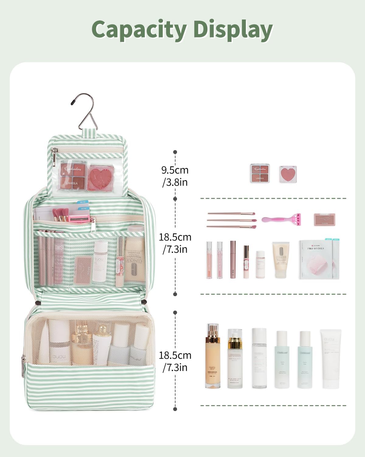 Small Hanging Travel Toiletry Bag for Women, Travel Bag for Toiletries, Makeup Bag Organizer Cosmetic Bags Make Up Bags for Girls