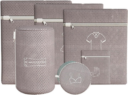 Mesh Bag for Laundry - Anti-Knot Bra Protective Sack,with Zipper Machine Washable Anti-Deformation Laundry Wash Bag - for Outerwear Skirt T-Shirt Sock Pant Travel Dorm