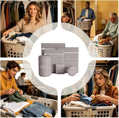 Mesh Bag for Laundry - Anti-Knot Bra Protective Sack,with Zipper Machine Washable Anti-Deformation Laundry Wash Bag - for Outerwear Skirt T-Shirt Sock Pant Travel Dorm