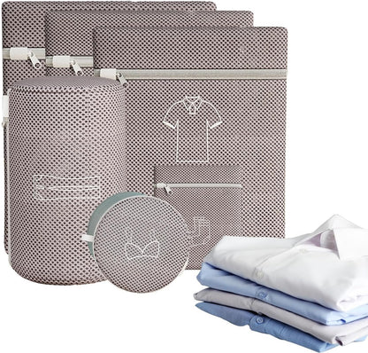 Mesh Bag for Laundry - Anti-Knot Bra Protective Sack,with Zipper Machine Washable Anti-Deformation Laundry Wash Bag - for Outerwear Skirt T-Shirt Sock Pant Travel Dorm