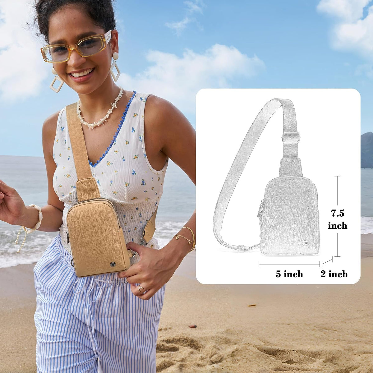 Sling Bag for Women Cross Body Small Bag Anti Theft Phone Purse Touchscreen Travel Gifts for Woman