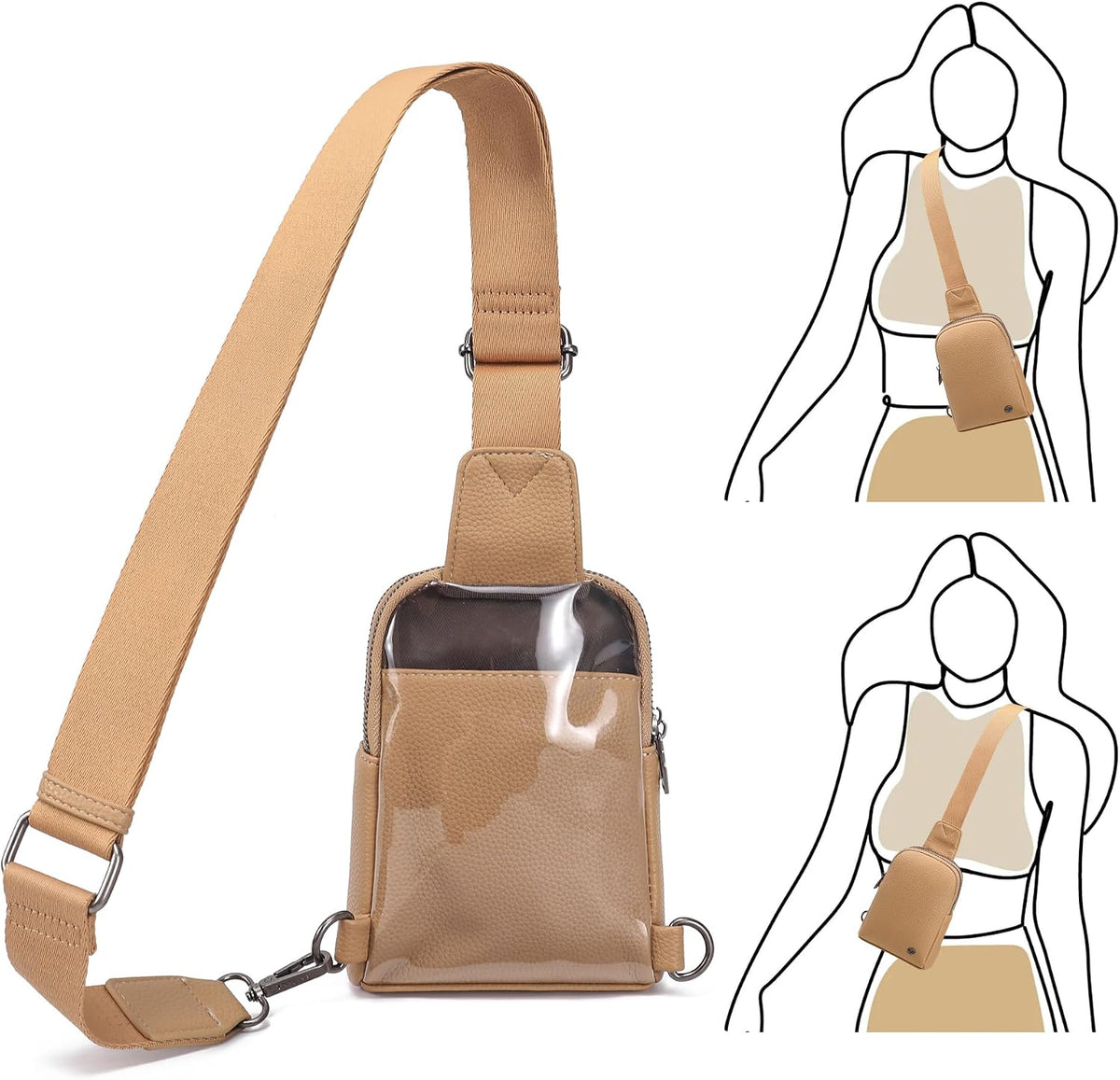 Sling Bag for Women Cross Body Small Bag Anti Theft Phone Purse Touchscreen Travel Gifts for Woman