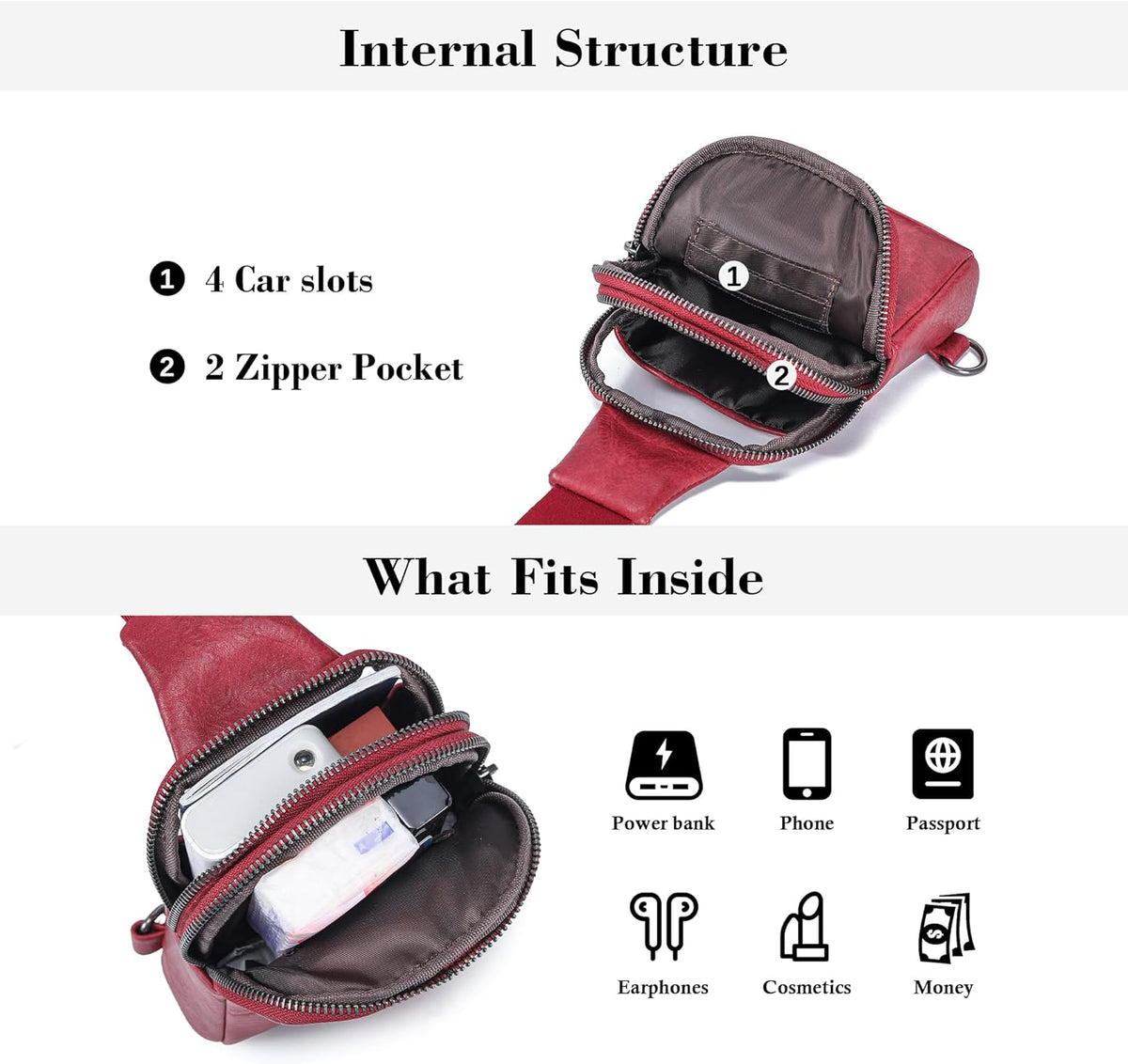 Sling Bag for Women Cross Body Small Bag Anti Theft Phone Purse Touchscreen Travel Gifts for Woman