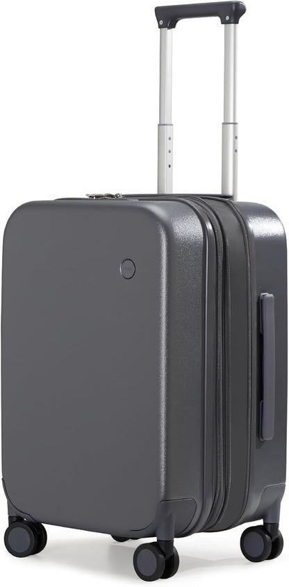 20 Inch Expandable Carry on Luggage 22x14x9 Airline Approved Suitcases with Spinner Wheels, Hardside Rolling Travel Suitcase PC with TSA Lock, Rock Gray