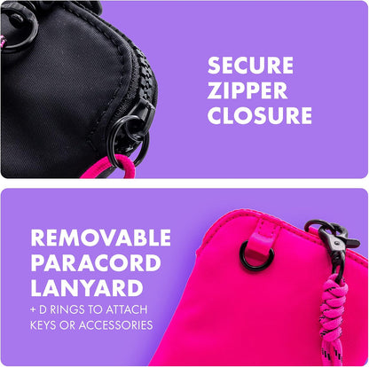 Urban Nylon Crossbody Phone Bag, Small Lightweight and Durable Travel Bag With Removable, Adjustable Paracord Straps