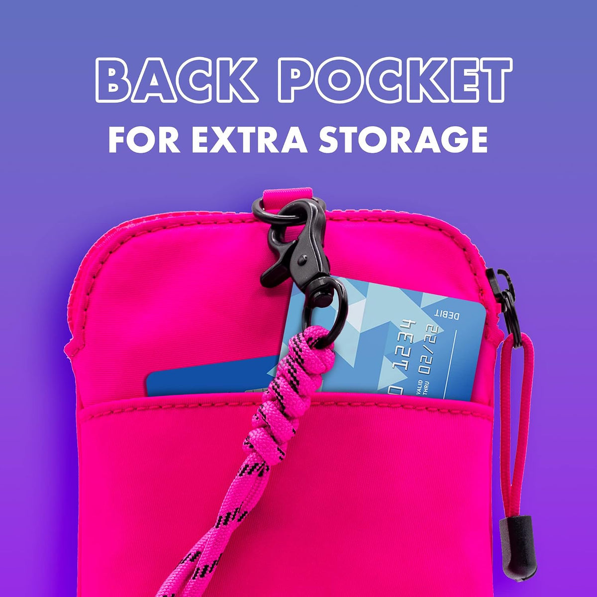 Urban Nylon Crossbody Phone Bag, Small Lightweight and Durable Travel Bag With Removable, Adjustable Paracord Straps