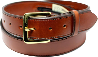 Money Belt, Hidden Zipper Pocket, Travel Security Belt, Full Gain Leather, Amish Made in USA
