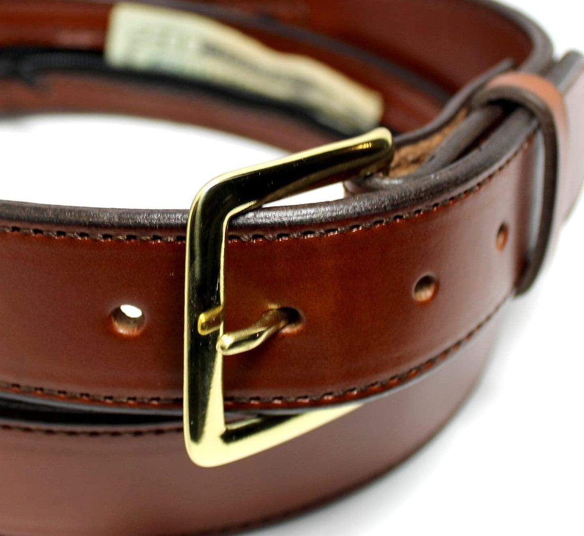 Money Belt, Hidden Zipper Pocket, Travel Security Belt, Full Gain Leather, Amish Made in USA