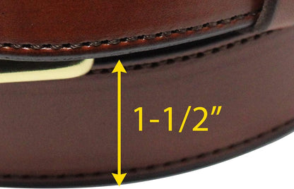 Money Belt, Hidden Zipper Pocket, Travel Security Belt, Full Gain Leather, Amish Made in USA